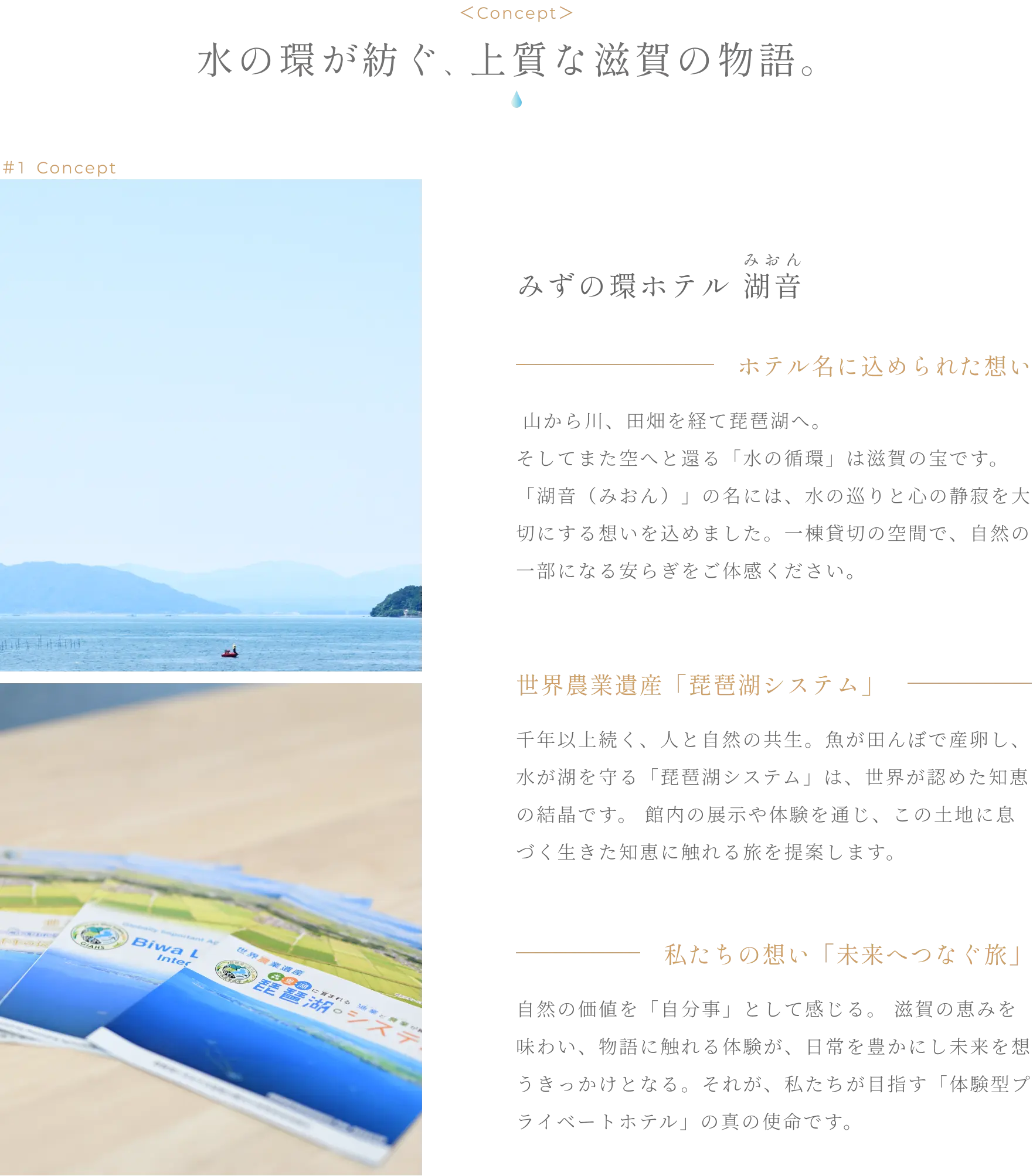 コンセプト - 水の環が紡ぐ、上質な滋賀の物語。